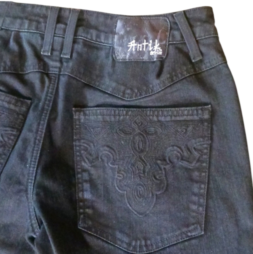 Antik Authentic Denim Straight leg Black Jeans-Vintage, 32, Black. - Picture 2 of 8